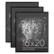 Americanflat Snap-In Picture Frame in Black - Set of 3 - Poster Frame with Slimline Molding, Plexiglass Cover, and Hanging Hardware - Black